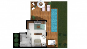 Pavilion Suite Garden View with jacuzzi and pool HLS