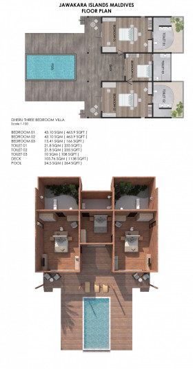 Dheru Three Bedroom Villa  (193 m2)