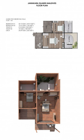 Mabin Two Bedroom Villa (115 m2)