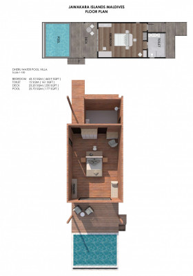 Dheru Water Pool Villa (107 m2)