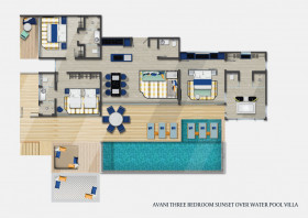 Avani Two Bedroom Sunset Overvater Pool Residence (287 m2)