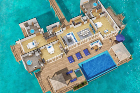Grand Baglioni Maldives Villa (400 m2 interiér + 370 m2 terasa)
