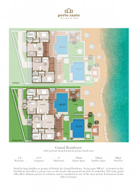Grand Residence with private beach area and swimming pool – 4 bedrooms