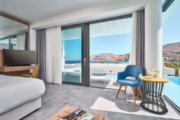 Deluxe Double Room Sea View with Private Pool (35 m²)