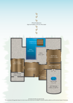 Two-Bedroom Beach Residence with Pool (575 m², 3 vily)