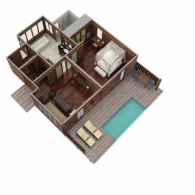 Tropical Pool Beach View Villa