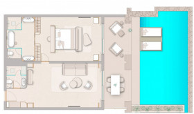 The Collection Premium One Bedroom Suite Sea View with Private Pool (84 m2 + 40 m2 exteriér)