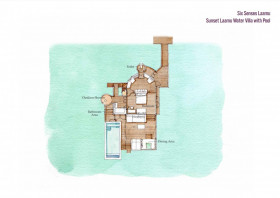 Sunset Laamu Water Villa with Pool (126 m2, max. 2 dospelí a 2 deti)