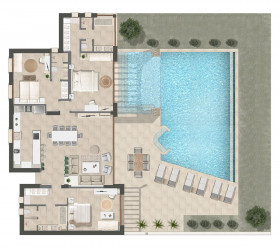 Three bedroom Sea Front Pool Villa (300 m2)