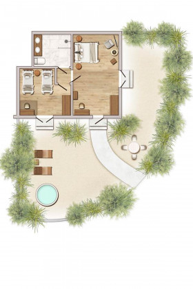 Cinnamon Quadruple Room (42 m2)