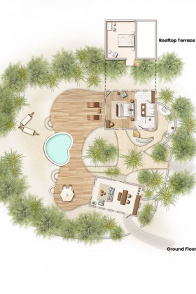 Beachfront One-Bedroom Villa (90 m2)