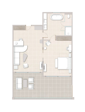 Deluxe One Bedroom Bungalow Suite Balcony Sea Front (80 m²)