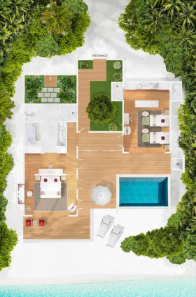 Two Bedroom Beach Pool Suite