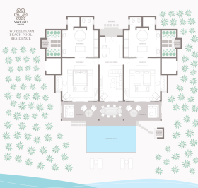 Two Bedroom Beach Pool Residence (500 m2)