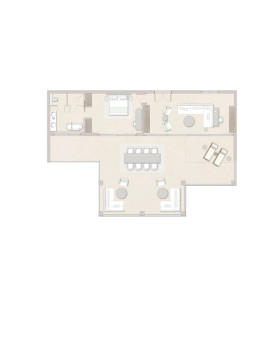 Deluxe One Bedroom Penthouse Suite - Sea View (70 m²)