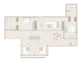 Deluxe Two Bedroom Penthouse Suite - Sea View (99 m²)