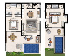 Seafront Cabana Two Bedroom Suite, Private Pool