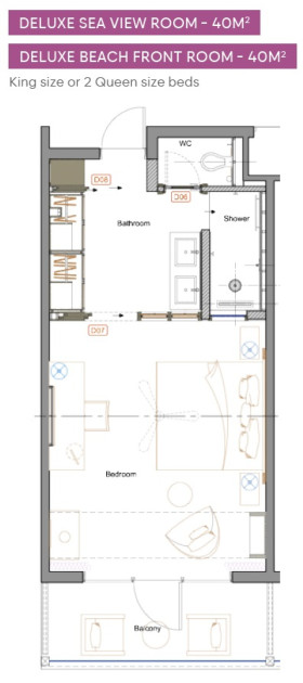 Deluxe Beach Front Room (40 m²)