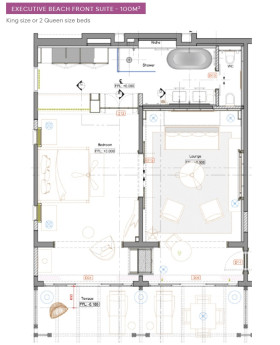 Executive Beach Front Suite (100 m²)