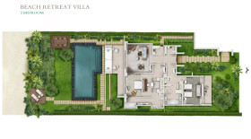 Beach Retreat Villas – 2 bedrooms (celková rozloha i s exteriérem 815 m2)