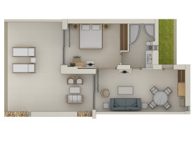 One Bedroom Bungalow Suite Balcony - Sea View