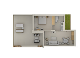 One Bedroom Bungalow Suite Pr. Garden - Garden View