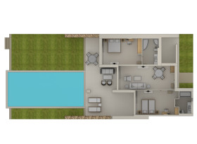 Deluxe Two Bedroom Bungalow Suite Private Pool - Garden View