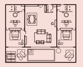 Two Bedroom Presidential Private Pool Suite with Private Pool and Ocean View (401 m2)