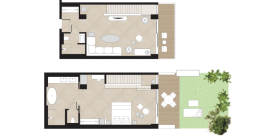 2 Bedroom Duplex Suite (80 m2)