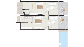 Family Interconnecting Private Pool (60-70 m2)