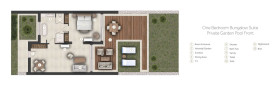 One Bedroom Bungalow Suite Private Garden Pool Front