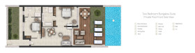 Two Bedroom Bungalow Suite with Private Pool Front Sea View
