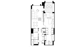 One-Bedroom City-View Apartment (110–115 m²)