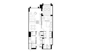 One-Bedroom Marina-View Apartment (105–115 m²)