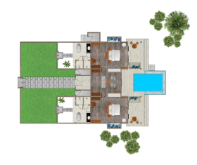 Sunset Two Bedroom Villa with Pool