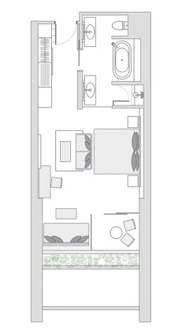 Wonderful Garden View (57 m²)