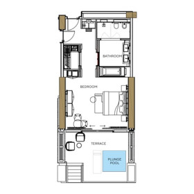 1 Bed | Poolside Room w/ Pool