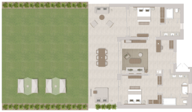 Deluxe Two Bedroom Suite Private Garden