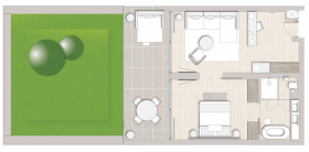 One Bedroom Suite Private Garden: Garden View (62 m2)