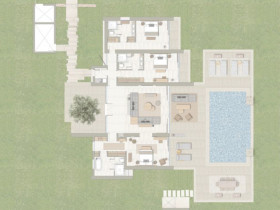 Deluxe Three Bedroom Villa with Private Pool a Garden View (230 m2)