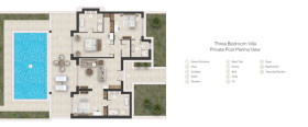 Three Bedroom Villa Pr. Pool Marina View (180 m²)
