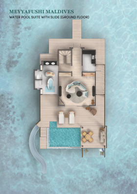 2-bedroom Water Pool Villa with Slide