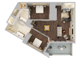 Two Bedroom King Bed Ocean View Suite (115 m²)