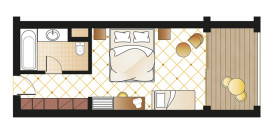 Courtyard Side Sea View Room (30m²)