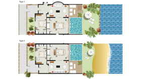 2 Bedroom Villa Waterfront with Private Pool (88 m2)