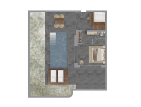 Tropical Zen Bungalow Suite with Private Pool (45 m²)