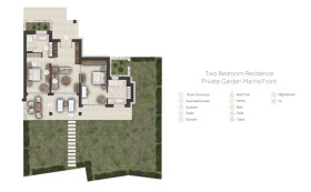 Two Bedroom Residence Private Garden Marina Front (125 m²)