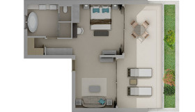 Deluxe One Bedroom Suite Grand Balcony Sea View