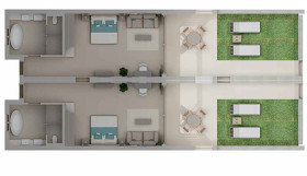 Deluxe Family Suite Private Garden Beach Front