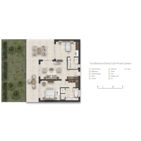 Two Bedroom Family Suite Private Garden Pool View